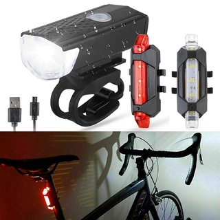 【熱門款式】5 Led 自行車燈前後危險燈 USB 可充電 LED 前後燈適用於自行車踏板車高品質