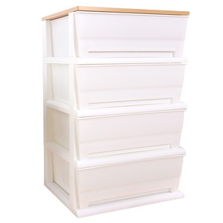 免運 MR.BOX 木天板無印風4層抽屜收納櫃；收納箱/置物櫃/置物櫃