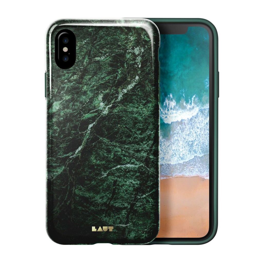 (現貨) LAUT iPhone X 經典大理石手機保護殼-綠