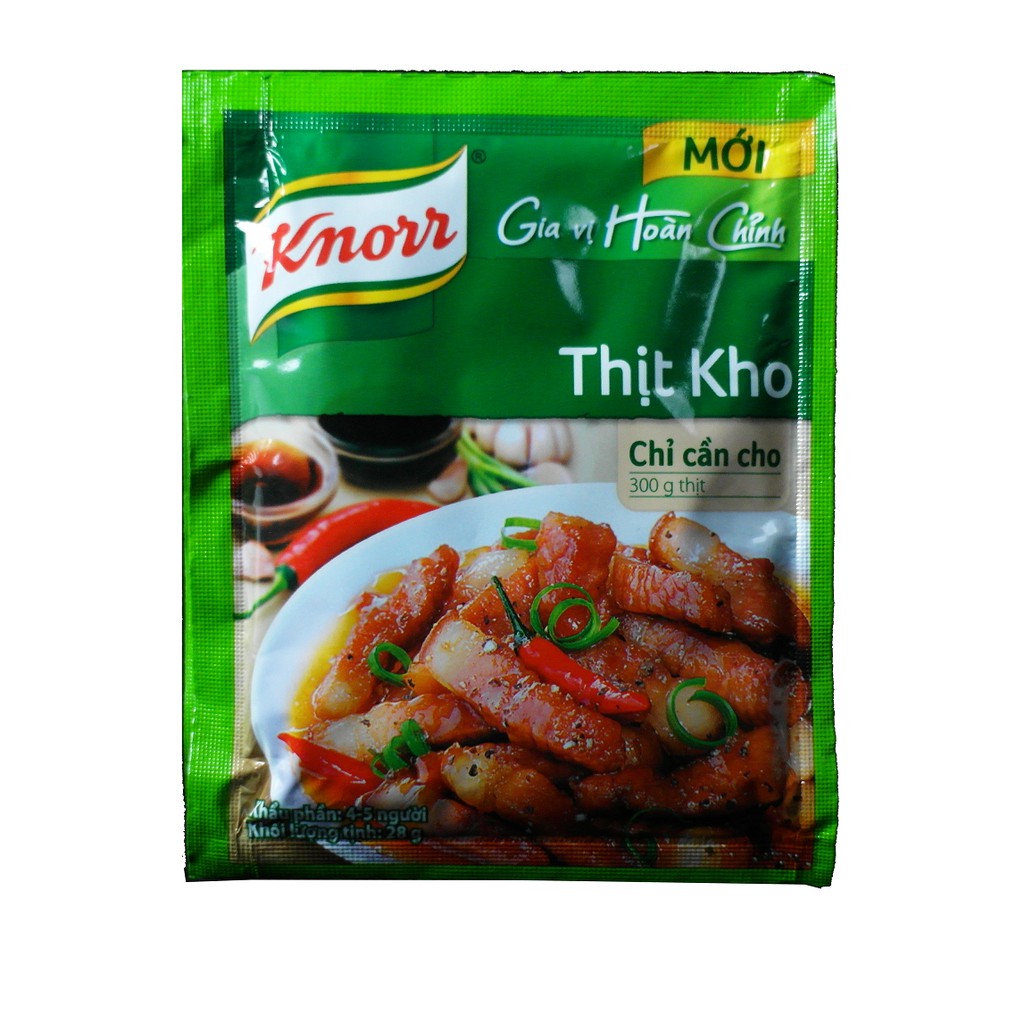 越南 Hạt nêm Knorr gia vị hoàn chỉnh thịt kho 康寶 豬肉調味粉 28g