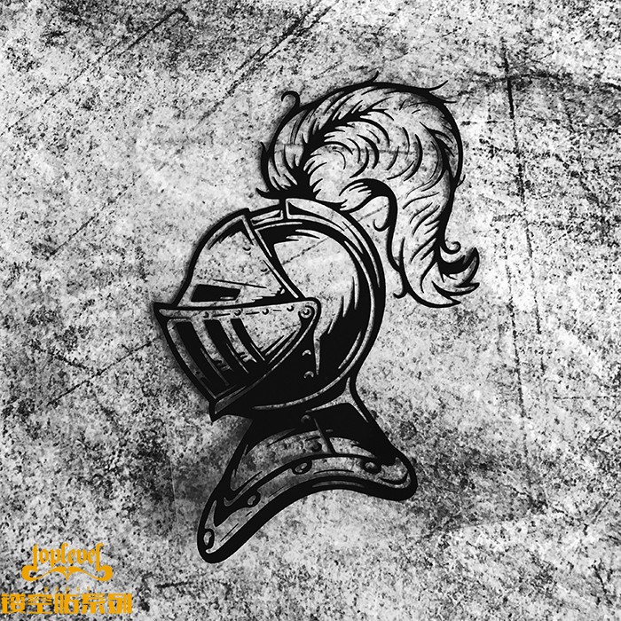 【現貨】
鏤空車貼 中世紀歐洲騎士盔甲哥特式頭盔鎖子甲唐吉坷德貼紙