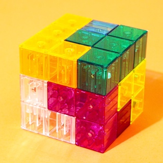 📣【下單送盲盒】益智玩具 磁力魔方積木 磁力魔方 魯班索瑪立方 立方體磁性積木方塊兒童益智玩具 3-6周歲生日禮物