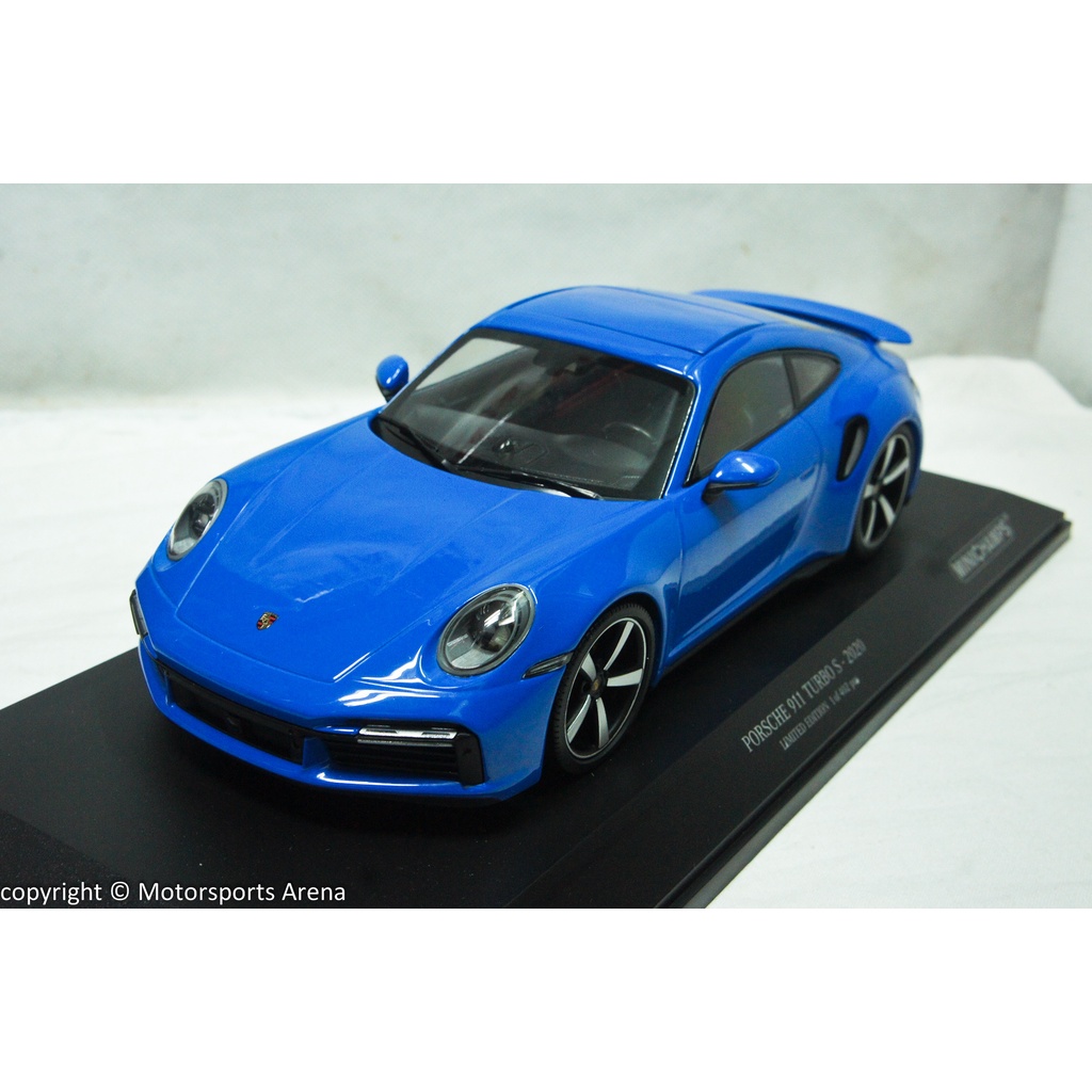 【現貨特價】1:18 Minichamps Porsche 911 Turbo S 992 2020 寶藍 ※限量※