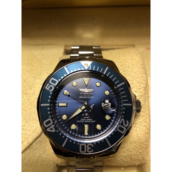 🔥現貨 🔥保固內🔥INVICTA 英威塔 特殊珊瑚藍 經典水鬼錶款  GrendDIVER系列 機械錶 日期窗 誠可議