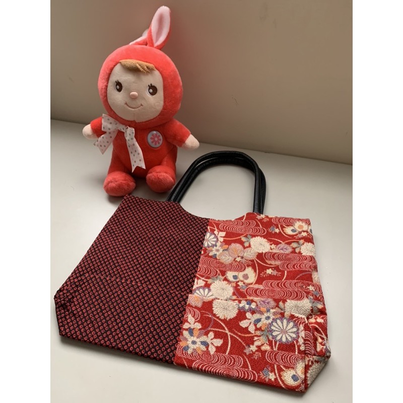日本手工拼布包-討喜紅色系