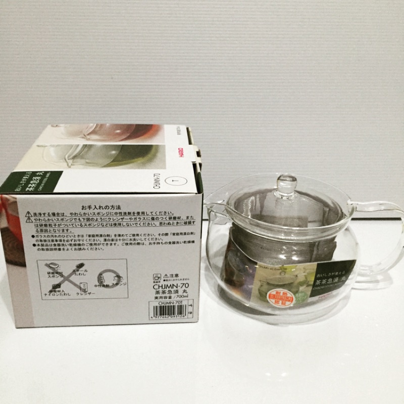 日本HARIO 玻璃泡茶壺 700ml (大）