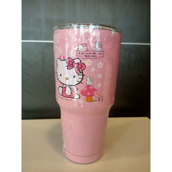 粉可愛 Hello Kitty 不鏽鋼冰霸杯950ml 冰霸杯 保冷杯 保溫杯 水瓶 凱蒂貓 冰壩杯