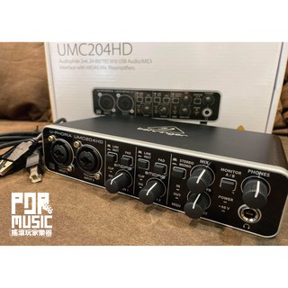【搖滾玩家樂器】全新 公司貨 Behringer UMC204HD USB2.0錄音卡 音效卡 24Bit/192KHz