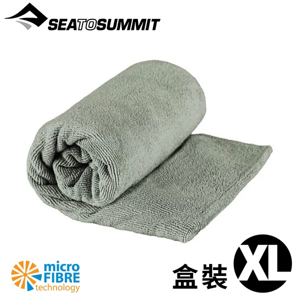 【Sea To Summit澳洲 舒適抗 菌快乾毛巾 XL《盒裝/灰》】STSAABTTTEK/吸水毛巾/速乾毛巾