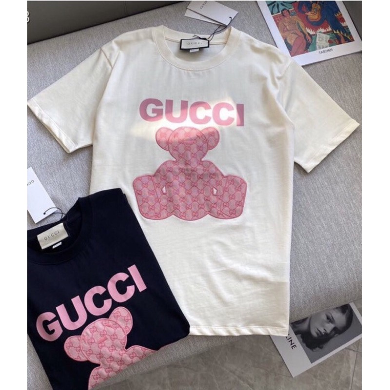 Gucci 粉色熊t 米白 蝦皮購物