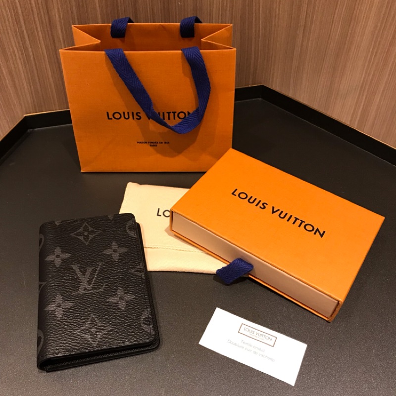 Louis Vuitton LV M61696 黑色Monogram黑花名片夾