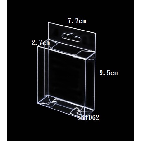 ≡☆包裝家專賣店☆≡包裝用品 PVC吊盒 透明盒子 塑膠盒 77x27x95 mm  10入