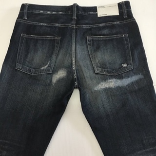 近全新品 WTAPS TROUSERS DENIM TRASH 09 垃圾水洗 刀割破壞 藍牛王 (M)