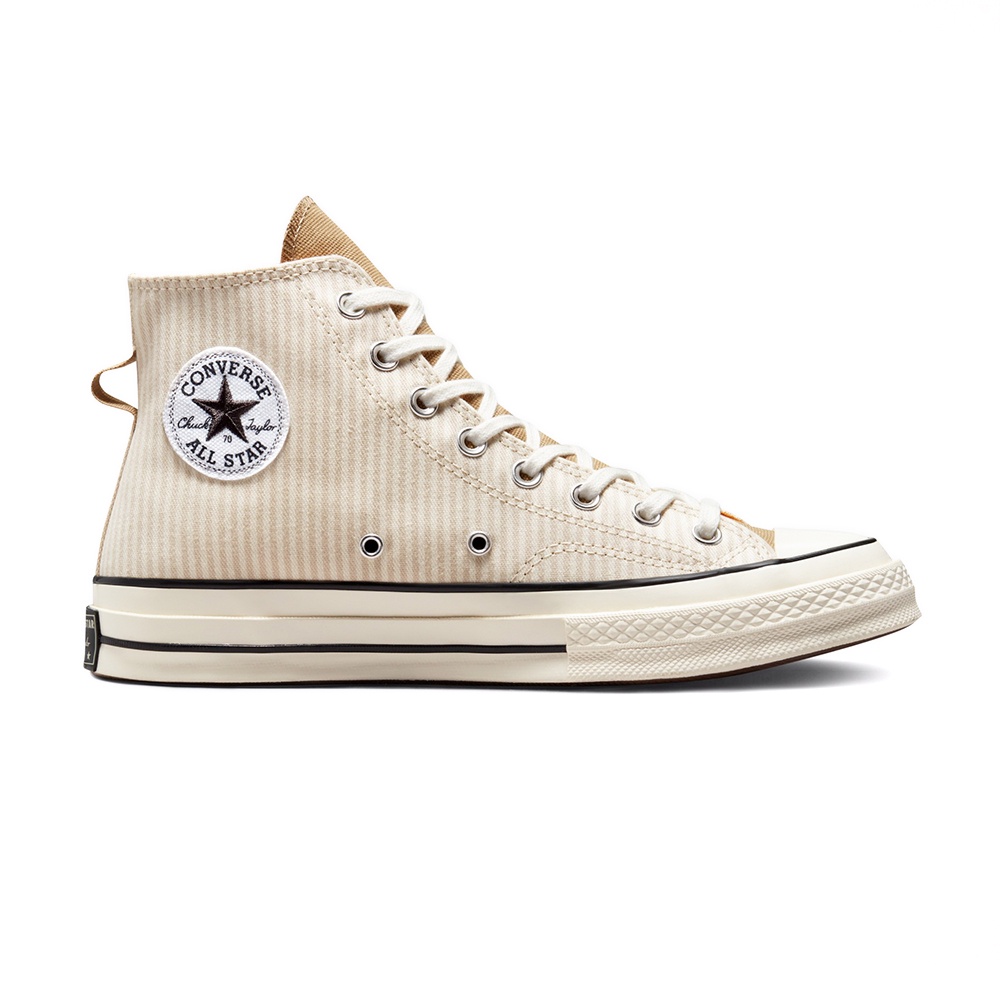 Converse CHUCK 70 HI  男女 條紋米白 高筒 休閒 帆布鞋 A00473C