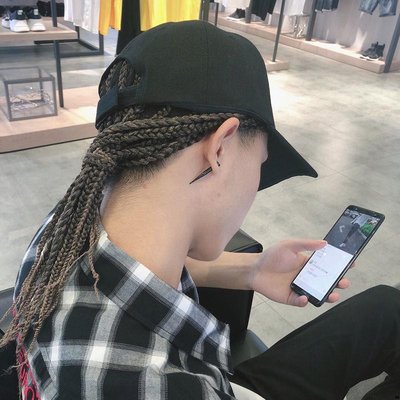 台灣現貨非洲hiphop雷鬼嘻哈小鬼帽子假發套臟辮假發男高溫絲接發神器藏辮 蝦皮購物