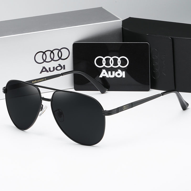 現貨 熱賣奧迪4S店同款高清偏光太陽鏡男女士墨鏡潮流顯瘦戶外騎行開車眼鏡