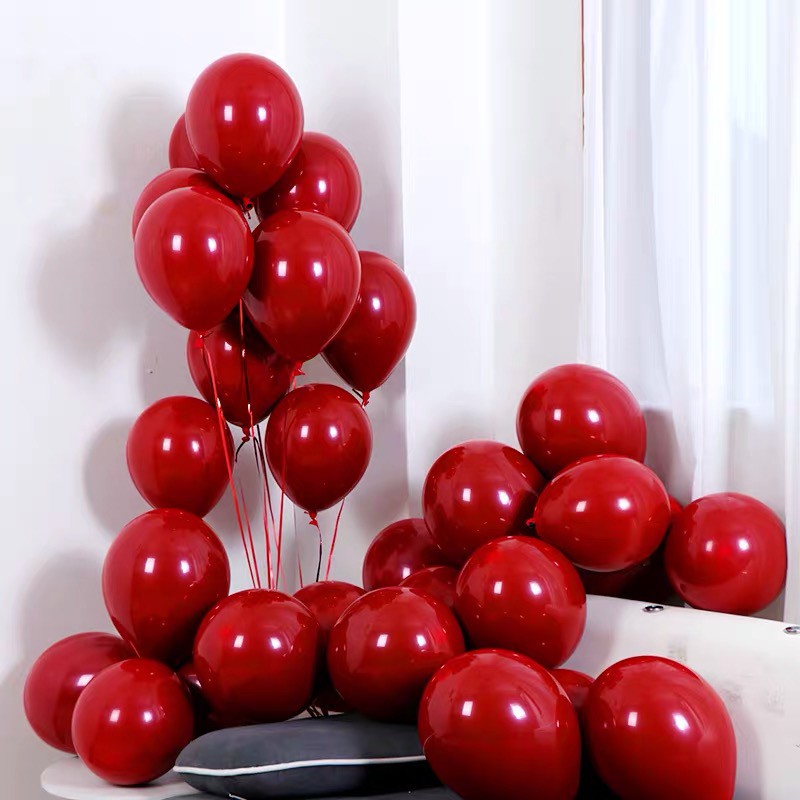 【現貨】雙層紅寶石乳膠氣球 心形 石榴紅乳膠氣球 生日派對 慶生 婚禮佈置