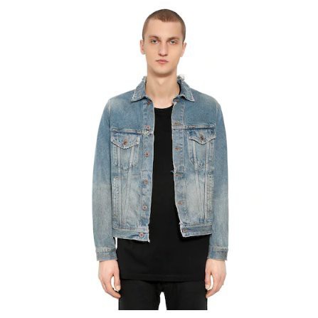 off white gradient denim jacket