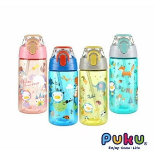 puku 藍色企鵝 UnMe Tritan 掀蓋運動吸管水壺/飲水杯400ml