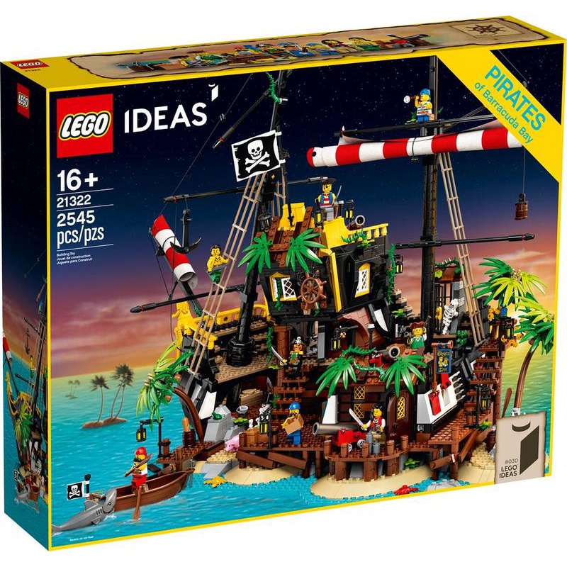 現貨 正版 樂高 LEGO IDEAS系列 21322 梭魚灣海盜 2545pcs 海盜島 全新