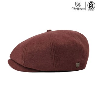 BRIXTON 報童帽 BROOD SNAP CAP MERLOT 羊毛 報童帽 鴨舌帽 復古⫷ScrewCap⫸