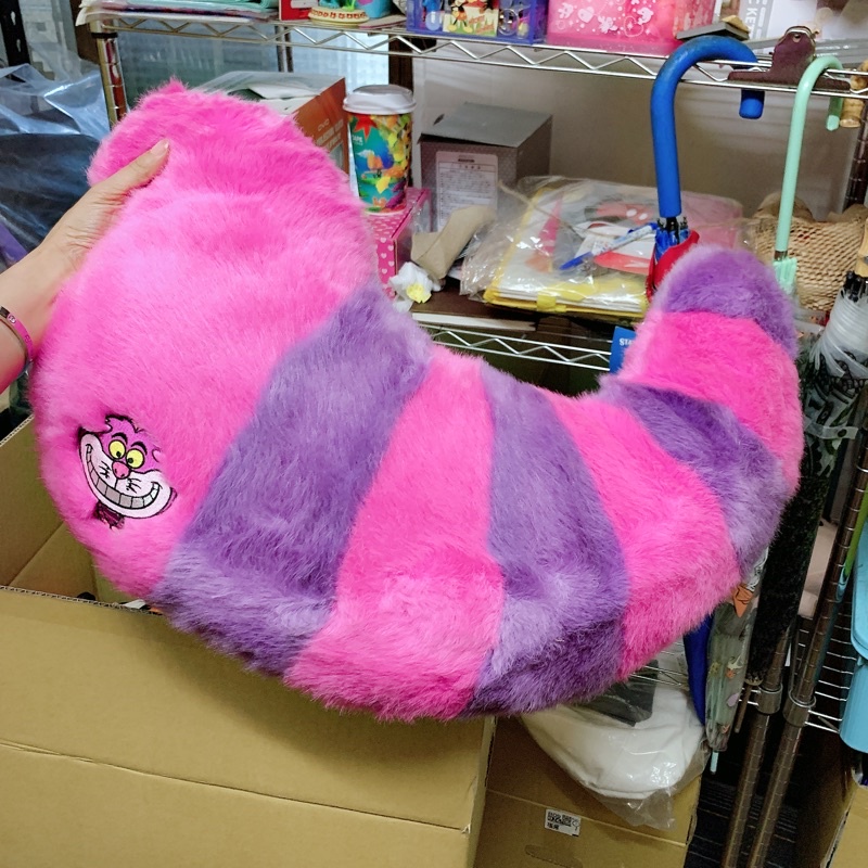 日本東京迪士尼Disney 愛麗絲夢遊仙境笑笑貓尾巴抱枕