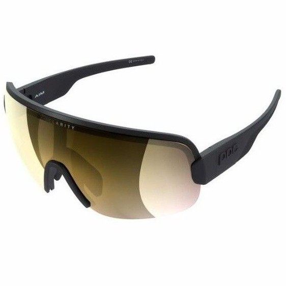 POC最新款Aim太陽眼鏡可調式鼻墊適合各種臉型 消光黑框/紫/金鏡面鏡片 Violet/Gold Mirror