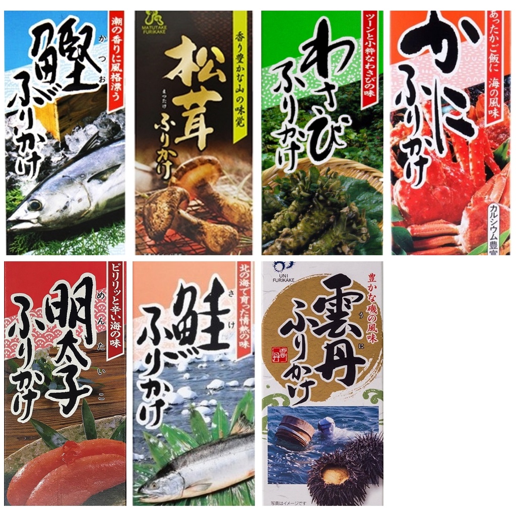 【愛零食】日本 飯友 拌飯料 鰹魚 山葵 明太子 松茸 螃蟹 鮭魚 海膽