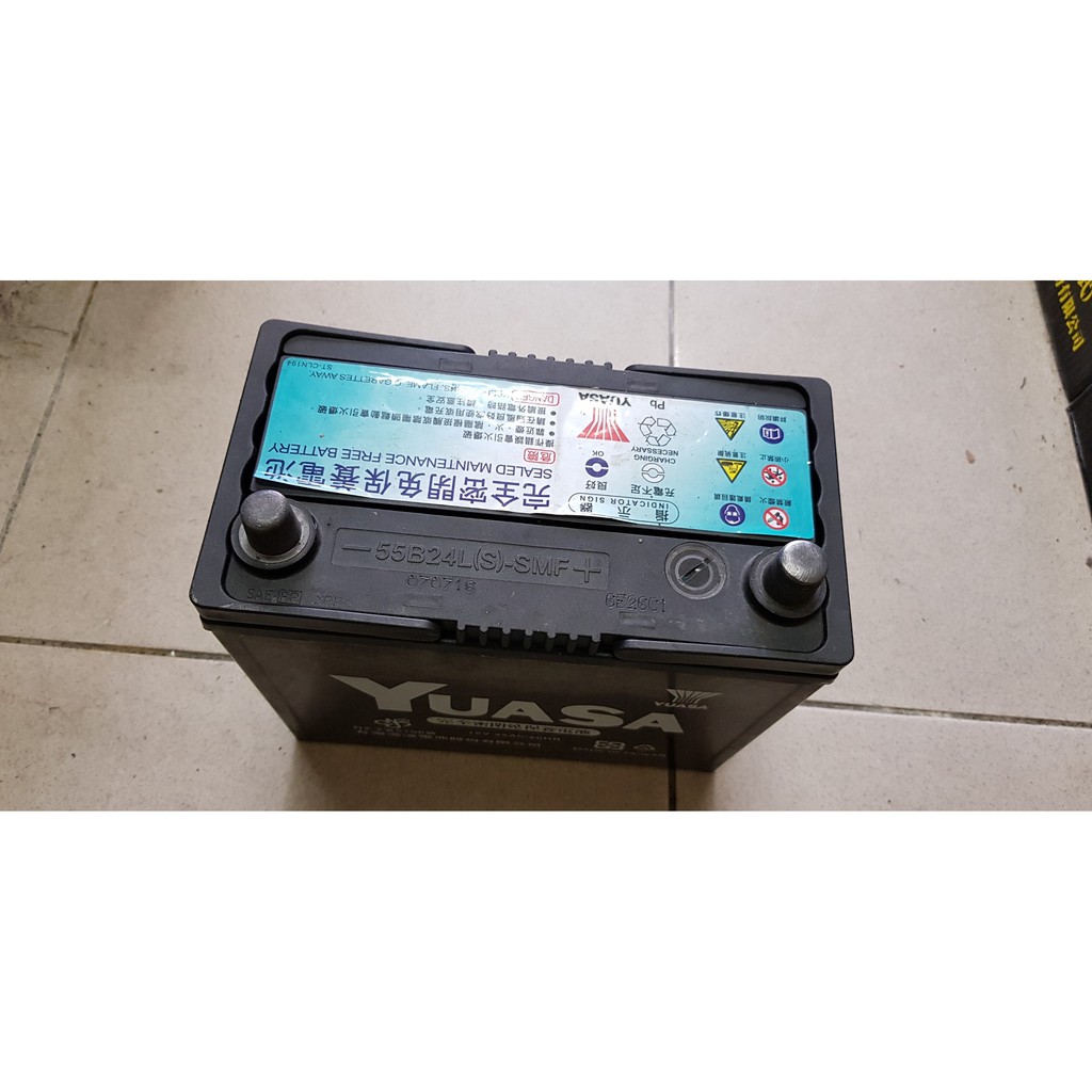 (二手中古電池) YUASA 55B24LS-SMF 免保養汽車電池 數值漂亮，品項優