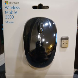 全新品~ 微軟 BlueTrack藍光感應技術 無線行動滑鼠3500 灰黑/黑色