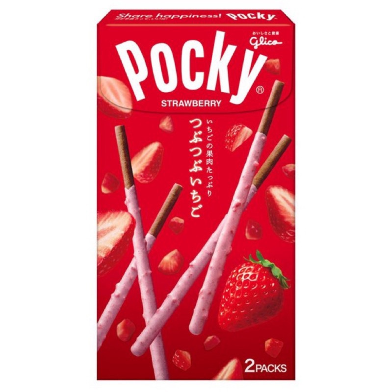 日本 Glico固力果 Pocky 草莓果肉巧克力棒