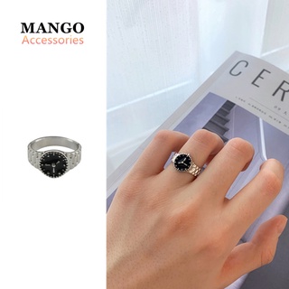 『芒果飾品』韓版簡約ins風手表式設計戒指女款食指環個性時尚食指戒少女 R116