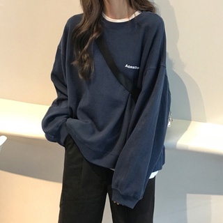 新款韓版加大碼 字母女生大學T 長袖T恤 長袖上衣 衛衣 上衣 衣服 大學t 長袖t恤 大碼上衣 女裝 衣服