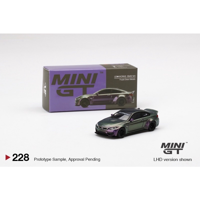 &lt;阿爾法&gt;MINI GT No.228 LB★WORKS BMW M4 Purple-Green Metallic