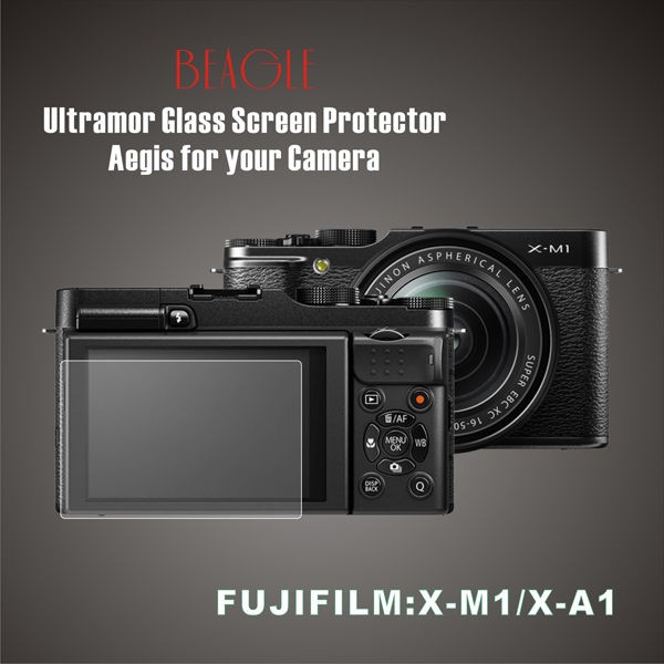 (BEAGLE)鋼化玻璃螢幕保護 FUJIFILM X-M1/X-A1專用-可觸控-抗指紋油汙-耐刮硬度9H-台灣製