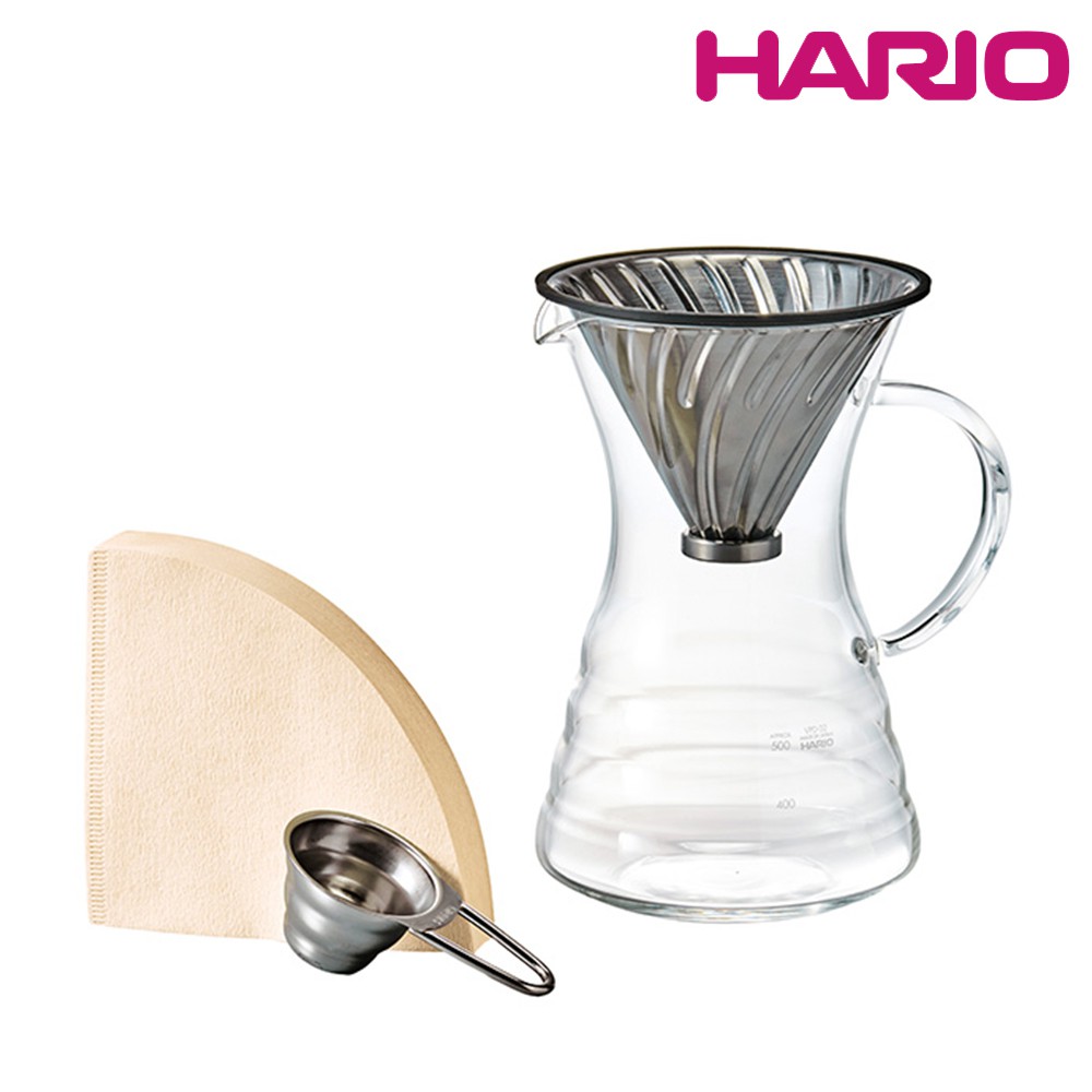 HARIO V60不銹鋼濾杯咖啡壺組(VPD-02HSV)