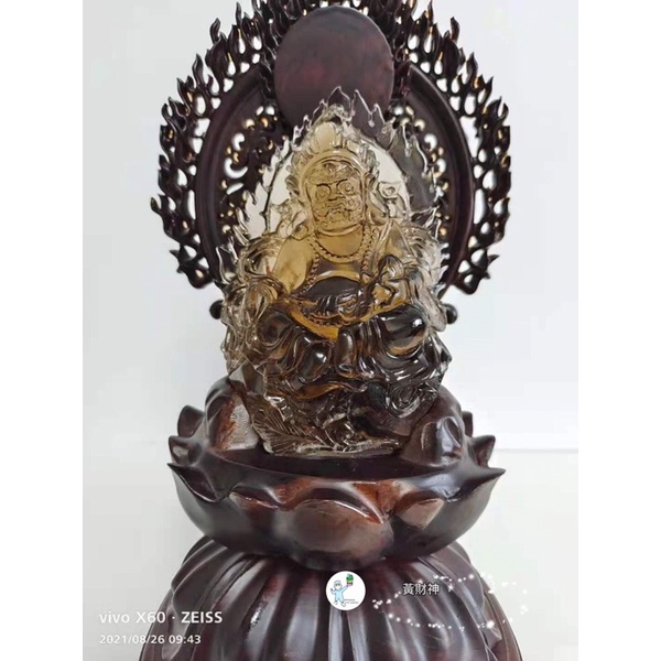 【磊晶城水晶館】嚴選天然茶黃晶 黃財神擺件