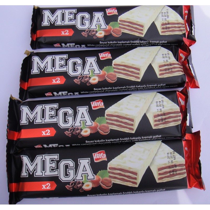 MEGA白巧克力酥 單入裝 很適合當下午茶點心，或者肚子餓時來補充體力 單包裝1入裝 幸福福利社