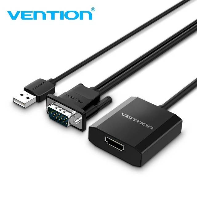 Vention ACO 適配器轉換器 VGA 公頭轉 HDMI 母頭,帶 USB 電源