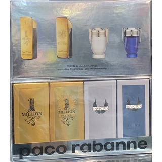 ☆小敏廣場☆PACO Rabanne 男性小香禮盒 5ml*4 (百萬男淡香水/百萬男香精/勇者淡香水/勇者傳奇淡香精)