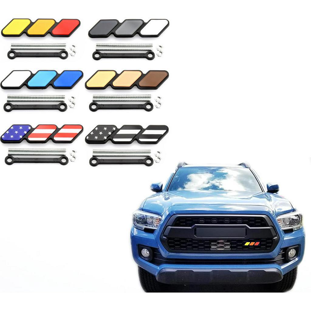 Trd 格柵裝飾徽章,3 色升級標誌,通用兼容 Toyota 4Runner Tacoma Tundra 和其他網狀或開