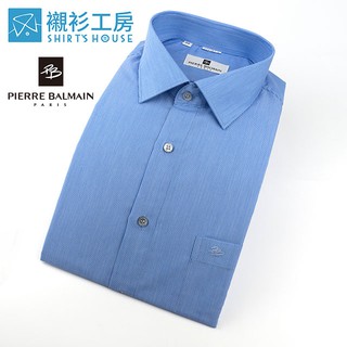 皮爾帕門pb藍白相間細條紋專業人士合身長袖襯衫54383-02-襯衫工房
