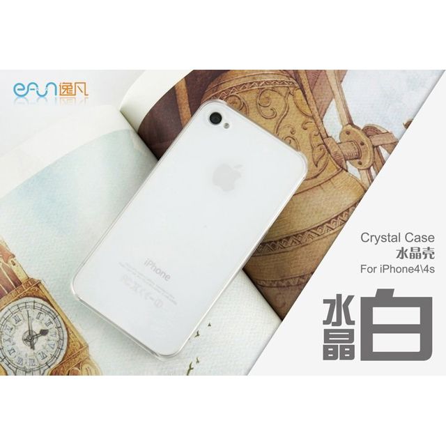 白-台灣公司貨-莫凡/逸凡 安卓套 MOFi 蘋果Apple iPhone 4/ 4S 水晶背殼