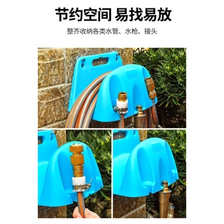 美好生活~告別凌亂 澆花水管洗車水管收納架掛牆式掛水槍纏繞30米花園管架 花園洗車水管 伸縮水管收納 掛牆水管收納架