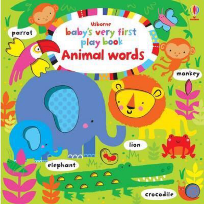 （現貨）全新英國正品Usborne硬頁書-Baby's Very First Play Book Animal Word