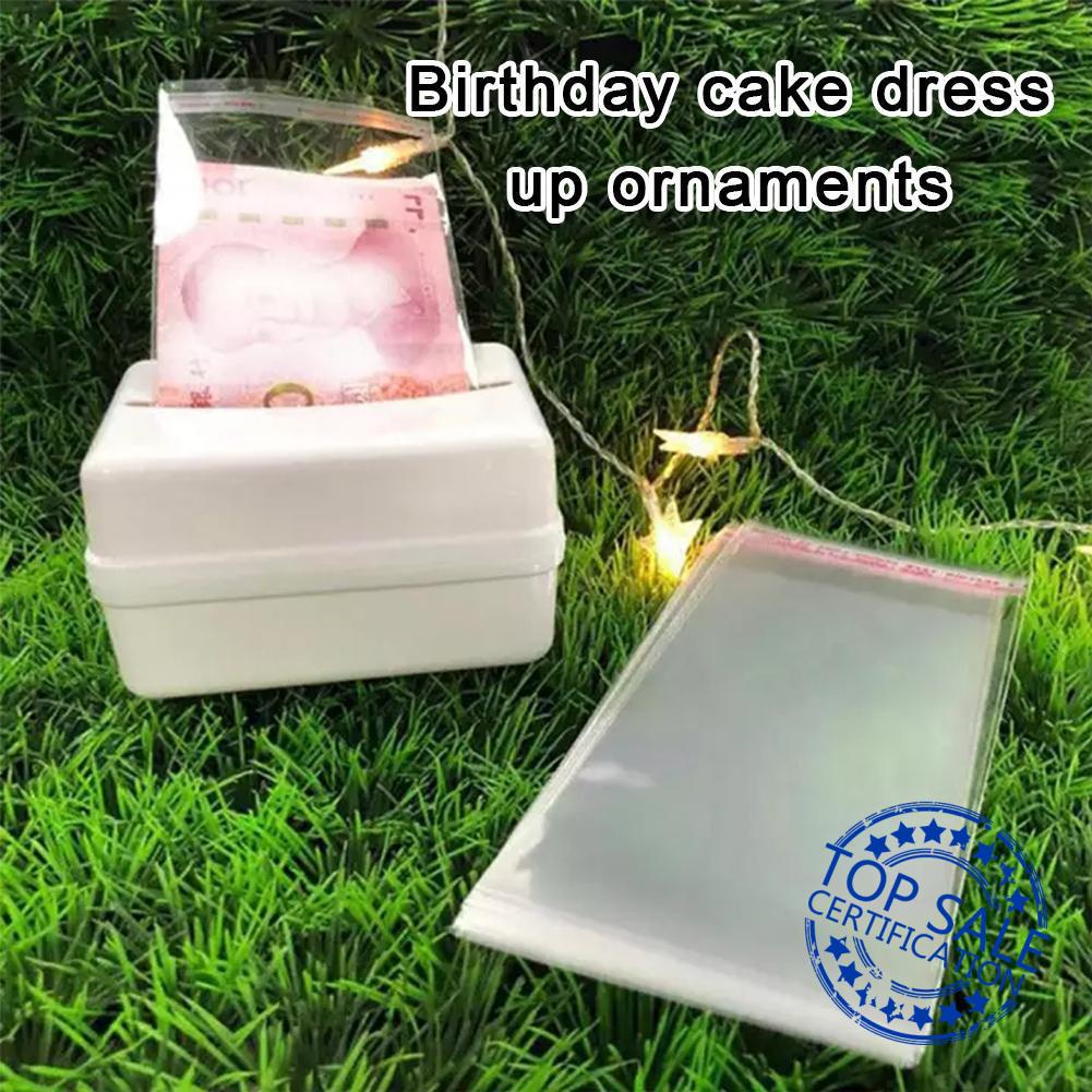 白盒器官錢箱蛋糕拉錢裝飾創意擺件箱錢顫音 Y0B6