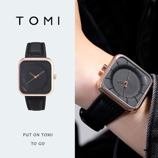 【工廠直供】TOMI 特米時尚新款簡約石英錶韓版皮帶手錶男表女表
