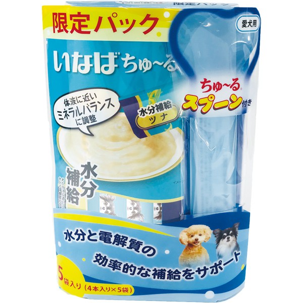 Ipet Sale 期間限定ciao水分補給配方鮪魚口味美味肉泥 犬用零食14ｇ 4本入 5袋 肉泥專用湯匙組 現貨 蝦皮購物