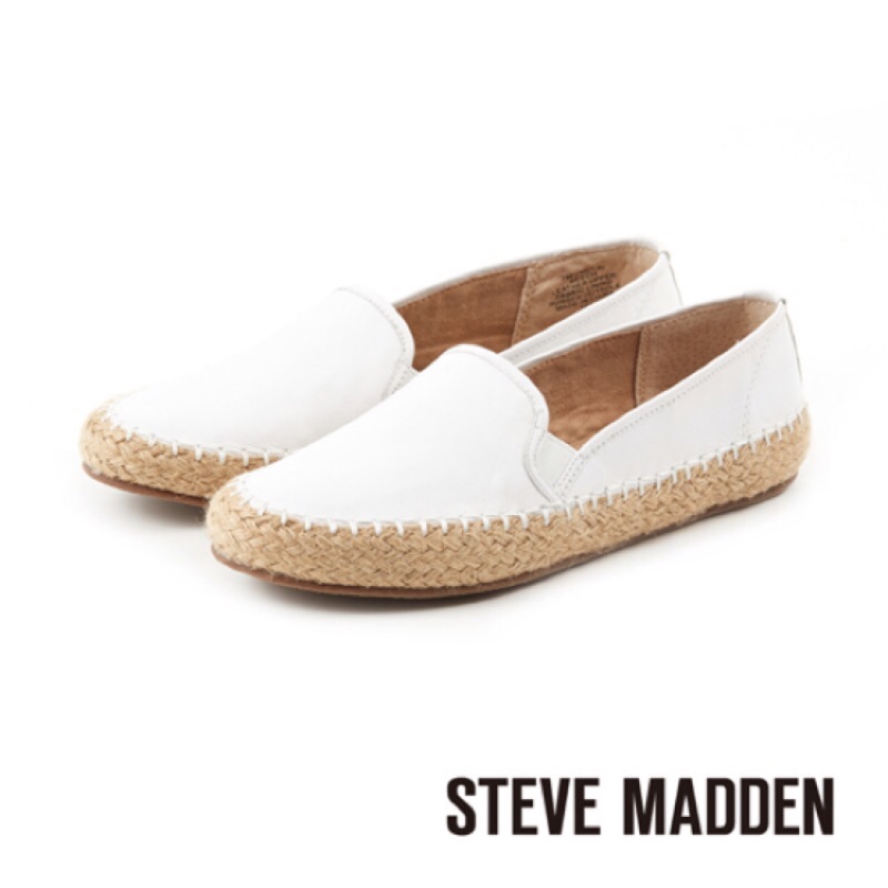 降價⚡️⛱️原售NT.3480 STEVE MADDEN®度假風草編平底鞋-白色👟2手近全新 小白鞋6號