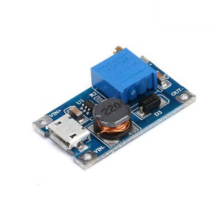 2A升壓板 DC-DC可調升壓模組(帶USB MICRO充電口輸入）寬壓輸入2/24V升5/9/12/28V可調